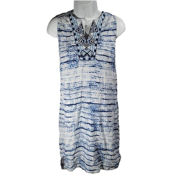 beachlunchlounge Boho Embroidered V-Neck Dress - Picture 1 of 7